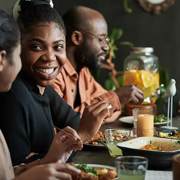 Traditional meal shared around a table