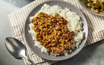 Hoppin John rice and peas